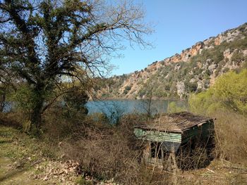 Scenic view of landscape against clear sky