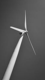 Low angle view of wind turbine