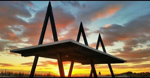 Low angle view of sky at sunset