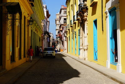 Narrow street in city