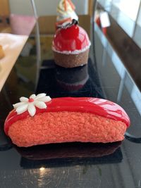 Close-up of cake on table