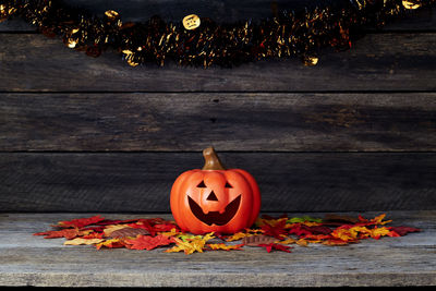 View of pumpkin on table