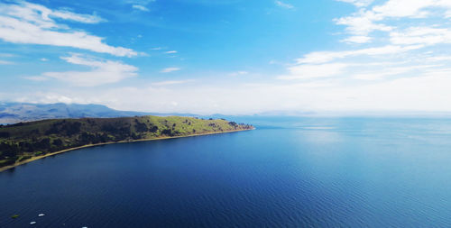 Sea with sky in background