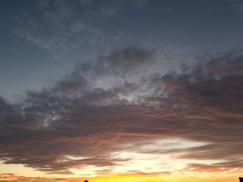 Scenic view of dramatic sky during sunset