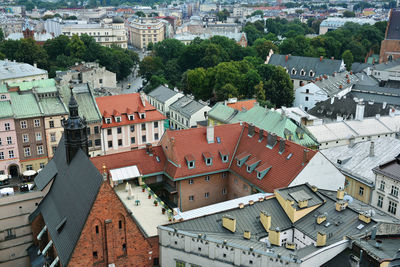 High angle view of cityscape