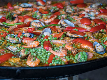 Close-up of food in large container