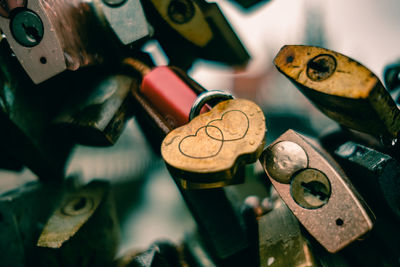 Close up of love lock