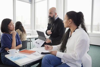 People talking during workshop