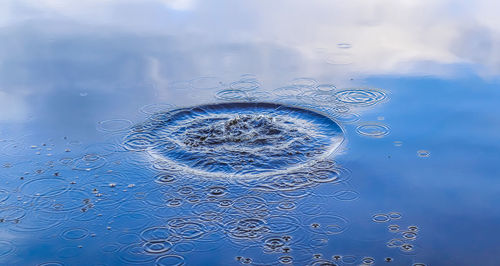 Close-up of bubbles in water