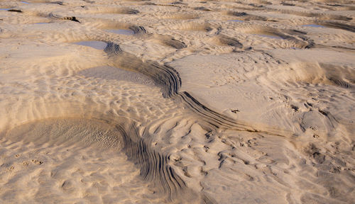 High angle view of sand dune