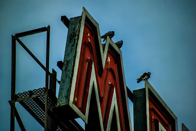 Low angle view of old building against sky