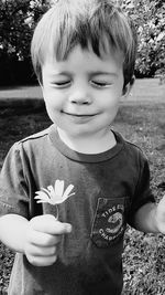 Close-up portrait of boy