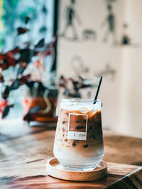 Close-up of coffee on table