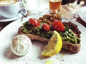 Close-up of food in plate