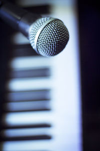 Close-up of piano keys