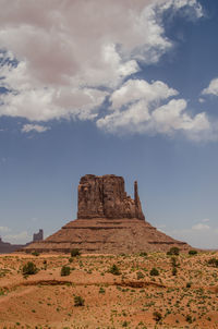 Scenic view of desert against sky