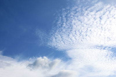 Low angle view of clouds in sky