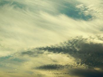 Low angle view of cloudy sky