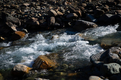 River flowing through rocks