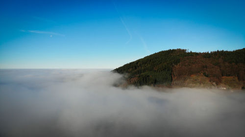 Scenic view of land against sky