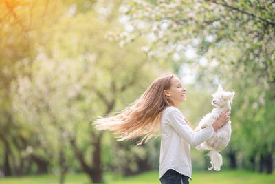 Woman with dog