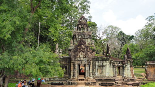 View of temple against trees