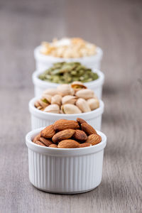 Close-up of dessert in bowl on table