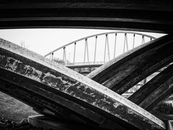 Low angle view of bridge against sky