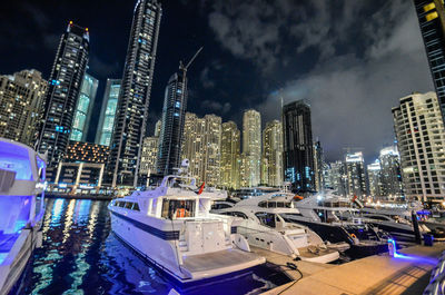 City lit up at night