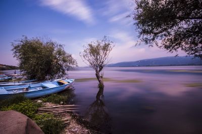 Scenic view of calm lake