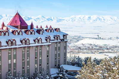 Erzurum palandoken ski resort, winter landscape.winter holiday concept