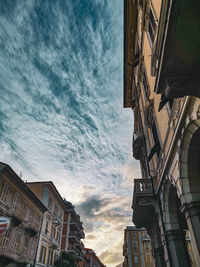 Low angle view of buildings against sky