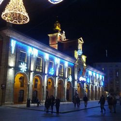 View of monument at night