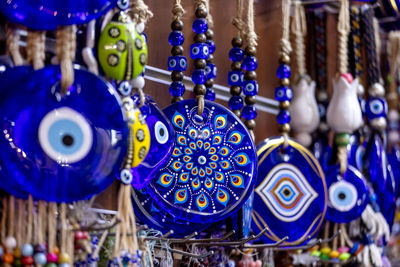 Full frame shot of multi colored lanterns for sale