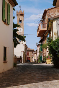 Street amidst buildings in town