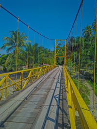 Yellow suspension bridge