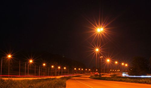 The atmosphere on the highway at night, colorful car lights