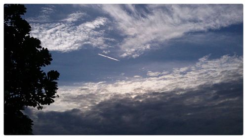 Low angle view of cloudy sky