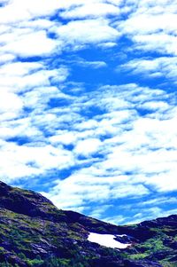Low angle view of mountain against sky