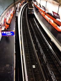 Train at railroad station platform
