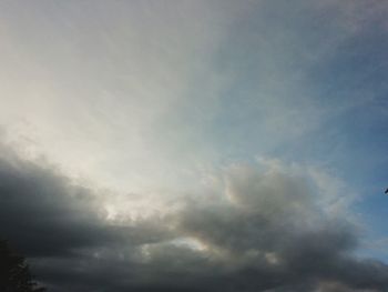 Low angle view of clouds in sky