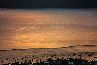 Scenic view of landscape at sunset