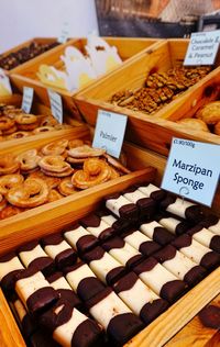 Close-up of food on display