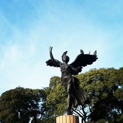 Low angle view of statue