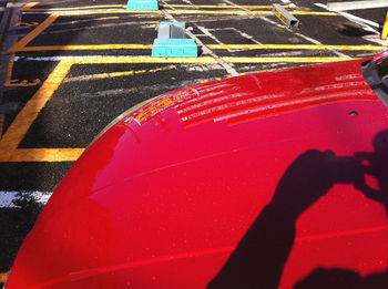 Close-up of hands in water