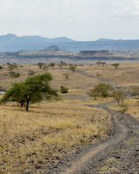 Scenic arid landscapes against sky, magadi, rift valley, kenya