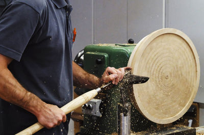 Man working on machinery