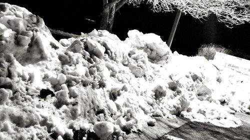 Scenic view of snow covered mountain