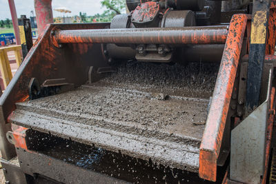 High angle view of machinery