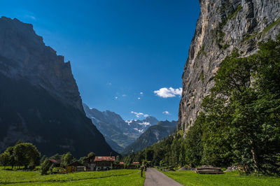 Landscape and nature between lauterbrunnen and strechelberg, switzerland